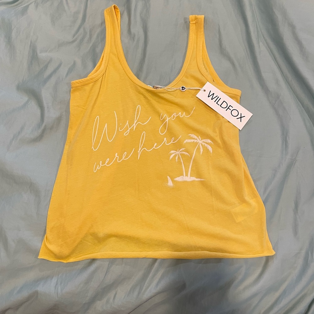 Wildfox summer yellow tank top